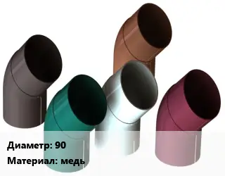 Отвод водосточный 90 медь